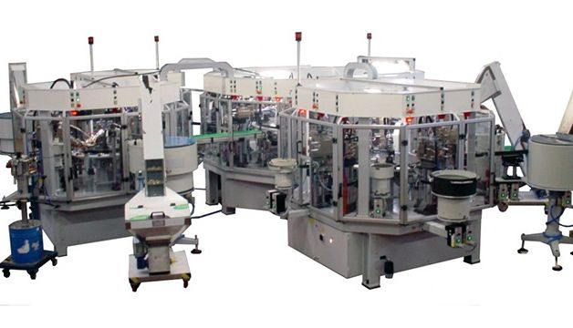 Automatic Transfer Line with No. 4 Rotary Table for Traditional 3/8" - 1/2" Headwork Assembling
